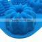 4 cups cavity flower shape silicone jelly cake pan/mold