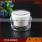 Round clear white color plastic cream jars containers