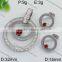 New Arrival Stainless Steel Round Shape Diamond Jewelry Set From India Steel Color