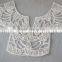 wholesale white collar shirts 100% polyester applique embroidery cotton collar