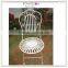 Lovely Light Weight Folding Wrought Iron Antirust Metal Antique White Outdoor Decorative Garden Furniture