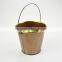 promotion gifts brown white round square galvanized painted metal bucket for sale