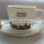 KC-00021 Haonai gold rim porcelain coffee set