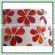 Red Flower Pattern Stained Handmade Tall Goblet Glass Mosaic Candle Holder