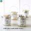 mason jar filled with candy tall clear glass lantern with rope handle