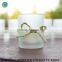 Flamless round glass wax filled tealight candle