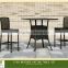 2016 sunshine counter bar furniture-wicker rattan outdoor coffee table and stools with cushion