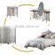 Classic Antique European Snow White Carving Floral King Bed with Matching Nightstand and Wardrobe BF12-03284b