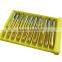 7pcs/set 3-12mm tap & die set hand tools titanium coating cutter hole HSS taps set straight fluted