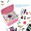 Professional Girly plastic Makeup Box Beauty Cosmetic box (Pink)