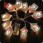 Wood house shaped  replaceable battery operated fairy light string for home indoor christmas decoration light