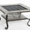 34'' Outdoor Patio Square Fire Pit BBQ Table with Rain Cover