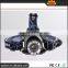 Wholesale high quality XML T6 LED 2000 Lm Remote control Rechargeable Headlamp with 18650 Battery, charger and car charger