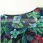 Ladies spoon neck floral print chiffon bat sleeve beach blouse