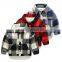 New model big plaid flannel shirts boys thickening shirt