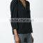 2016 Latest Design Custom Deep V Neck Blouse for Women