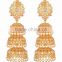 JHUMKA crystal gold tone DANGLER EARRINGS