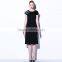 Laser Cut Dress Women Layered Top Keyhole Back With Hook And Eye And Dry Clean Formal Dress In Wholesale Price