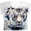 Womens White Tiger Print V neck T Shirt Sublimation Printed Tank Top Sublimated Crop Top Dye Sublimation Tank Top Wholesale