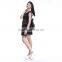 Popular sweatshirt zipper front pocket velvet skirt hoodies set 2pc