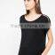 Loose Wide Neck Black T-shirt
