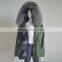 Myfur Genuine Silver Fox Fur Lining Women Customized Fur Parka
