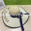 Letters Paillette Large Eaves Straw Hat Beach Hat Holiday Sunshade Sunscreen Hat