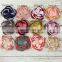 2 Color Burnt Edges Flowers Satin Flowers With Grilled Side Handmade Flower