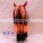 Ombre Black and White Halloween Wig With Devil Horn FGW-0063