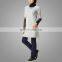 High quality muslim women sportswear uniform nice beaded front gray blouse Islamic Sweater suits Sport wear