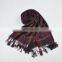 TOROS BSCI certification wholesale good quality tassel tartan scarf