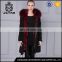 Fashion warm long style womens and mens fur collar coat