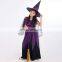 Party Time Hot Sale Kids Orange Witch Cosplay Halloween Witch Costumes for Girls