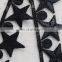 Good quality shiny polyester black lace for clothes