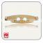 Fashionable 2 Holes Wheat Yellow Horn Color Resin Toggle Has Metal Hats On Two Sides