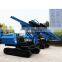 Solar photovoltaic hydraulic guardrail hammer pile drilling rig