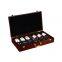 Piano Painted Wooden Wine Bottle Suitcase Box Printed Logo Single Malt Whiskey Gain Packaging Gift Box For 6 Glass Bottles