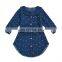 2-7Y Autumn Toddler Kids Baby Girl Shirts Tops Clothes Denim pearl Long Sleeve Tops Shirt girls belt cute Warm Coat