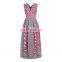 Oem stylish summer women long fully africa print casual maxi ankara dresses