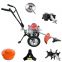 Portable operation Wheel Type Brush Cutter Gasoline Manual Grass Cutting Machine