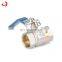 JD-4060 Nice quality control compression brass ball valve with gauge