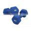 Colorful vinyl hex dumbbell home fitness equipment free weight dumbbell set plastic dip dumbbell