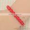 red malaysian jade rosary chaplet bead bracelet stretch bracelet
