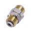PM-10 10MM Copper Nickle Plated Brass Pneumatic Tube Hose Isolation Plat Direct Connector White Pneumatic Fitting