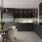 Whole house design Modern kitchen furniture Black Matte Modular Kitchen Cabinets