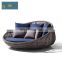 Daybed Outdoor Furniture Waterproof Round Swing Bed Garden Rattan Sun Bed Outdoor Sofa