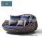 Daybed Outdoor Furniture Waterproof Round Swing Bed Garden Rattan Sun Bed Outdoor Sofa