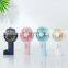 Fashion multifunction rechargeable outdoor noiseless phone holding smart mini fan