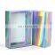 Custom Labels Fold Holographic Bundles Packaging Box Weave Hair Extension Bundle Luxury Gift Box With Handle