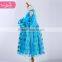 The sky blue princess dress for girls peacock tutu dress